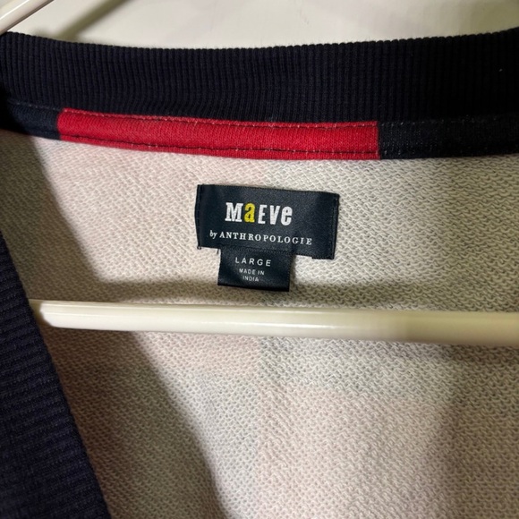 Anthropologie Maeve Large Red and Black Checkered Printed‎ Crew Sweatshirt - Picture 6 of 7